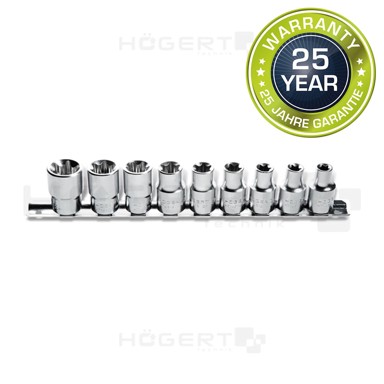 Set nasadnih ključeva (9) Torx za gedoru 1/2", E10-E24